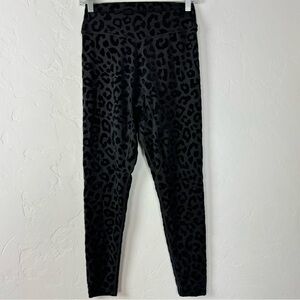 Balance Athletica Leggings Leopard Cheetah Velvet Velour Black Solid Seamless